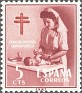 Spain 1953 Pro Tuberculous 5 CTS Dark Carmine Edifil 1121